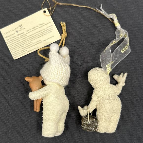 Dept 56 Snowbabies SnowDream Feeding the Birds & Reindeer Ornament Lot 2016 - Picture 8 of 15
